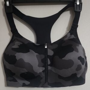 ALL IN MOTION Camouflage Front Zip High Impact Sports Bra